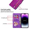 Wallet Fashion Glitter Card Slots Flip Soft Silicone Card Slots Leather Case For iPhone Samsung Galaxy Xiaomi Redmi Huawei Google OnePlus Case
