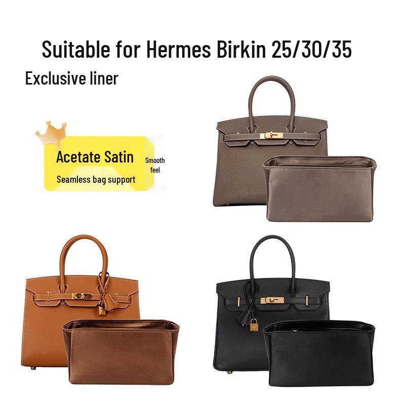 Сумка Hermes Birkin 25 Платина Мастер-Ремесленник с подкладкой из шелкового ацетата, Легкое хранение для Birkin 30 и 35