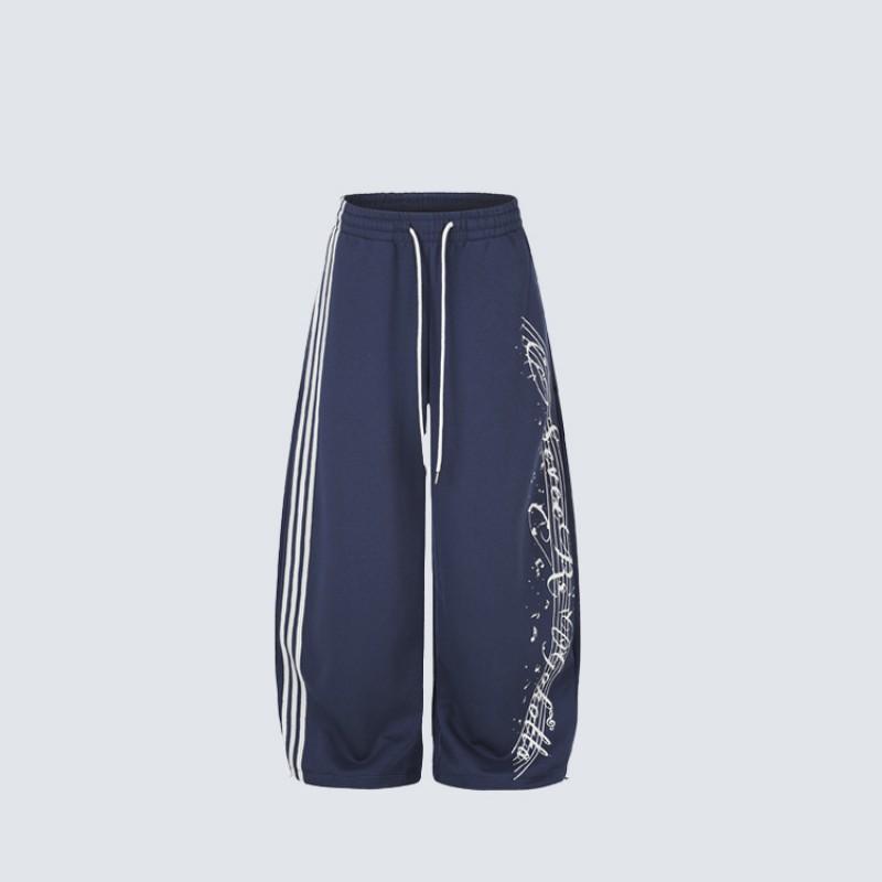 American Style Leopard Print Sweatpants Unisex Loose Casual Joggers