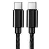Плетеный нейлоновый кабель Type C 60 Вт для iPhone 15 16 17 pro max 1 м 2 м 3 м USB C на Type C Кабель для быстрой зарядки для Samsung Xiaomi Huawei
