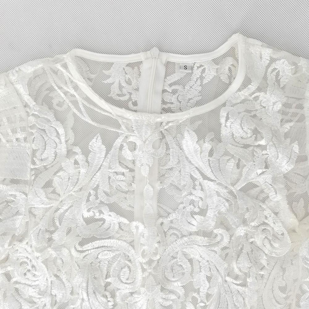 Elegant Lace Embroidery Tassel Evening Dress - Women's Two-Piece Set