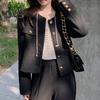 Осень-весна Женское пальто однобортное с длинными рукавами однотонный кардиган свободного кроя в стиле OL для поездок на работу, свиданий, шопинга куртка