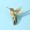 Vintage Bird Badge Pin Animal Bird Metal Pin Cute Hummingbird Enamel Brooch  Female