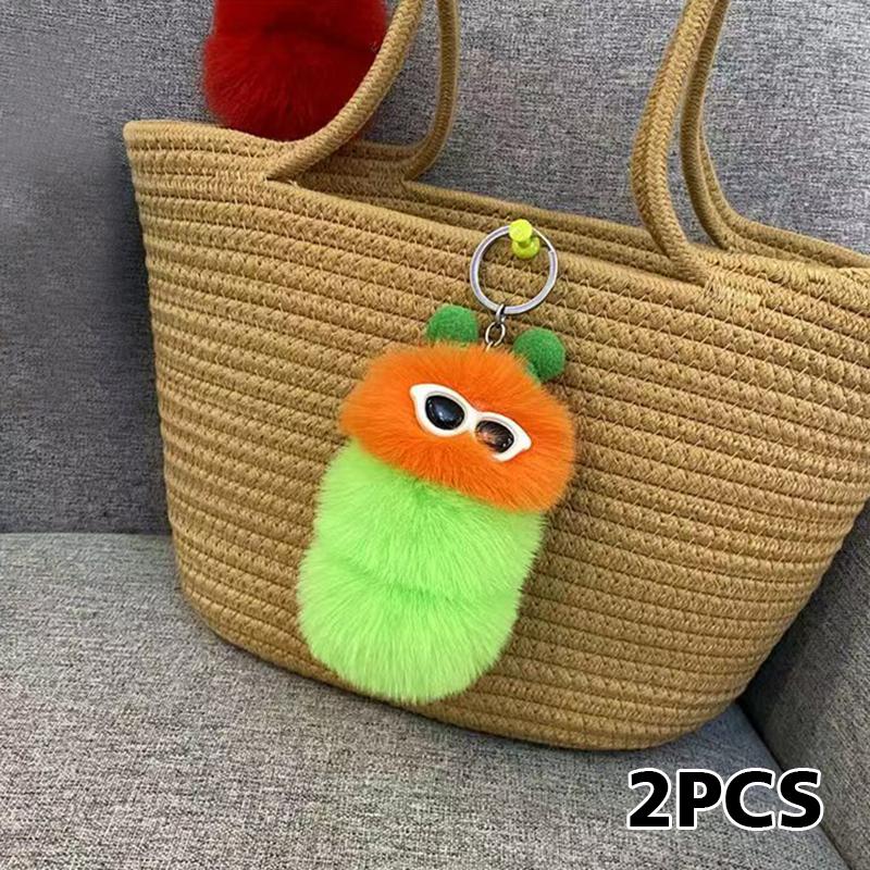 1 шт. Подвеска в подарок Брелок для машины Личность Плюшевая кукла Трендовый Флу Плюшевый Веселый Милый Модный Разноцветный