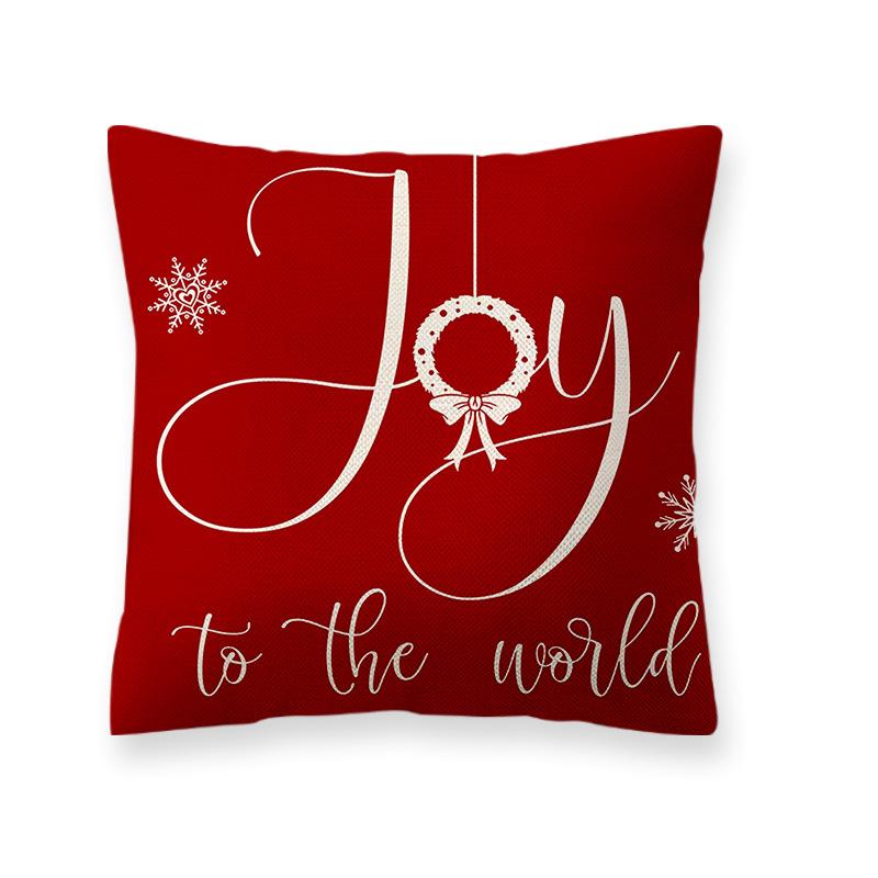 New Christmas Atmosphere Pillow Cover Simple Printed Cushion Cover Home Bedroom Car Sofa Linen Pillow Cover