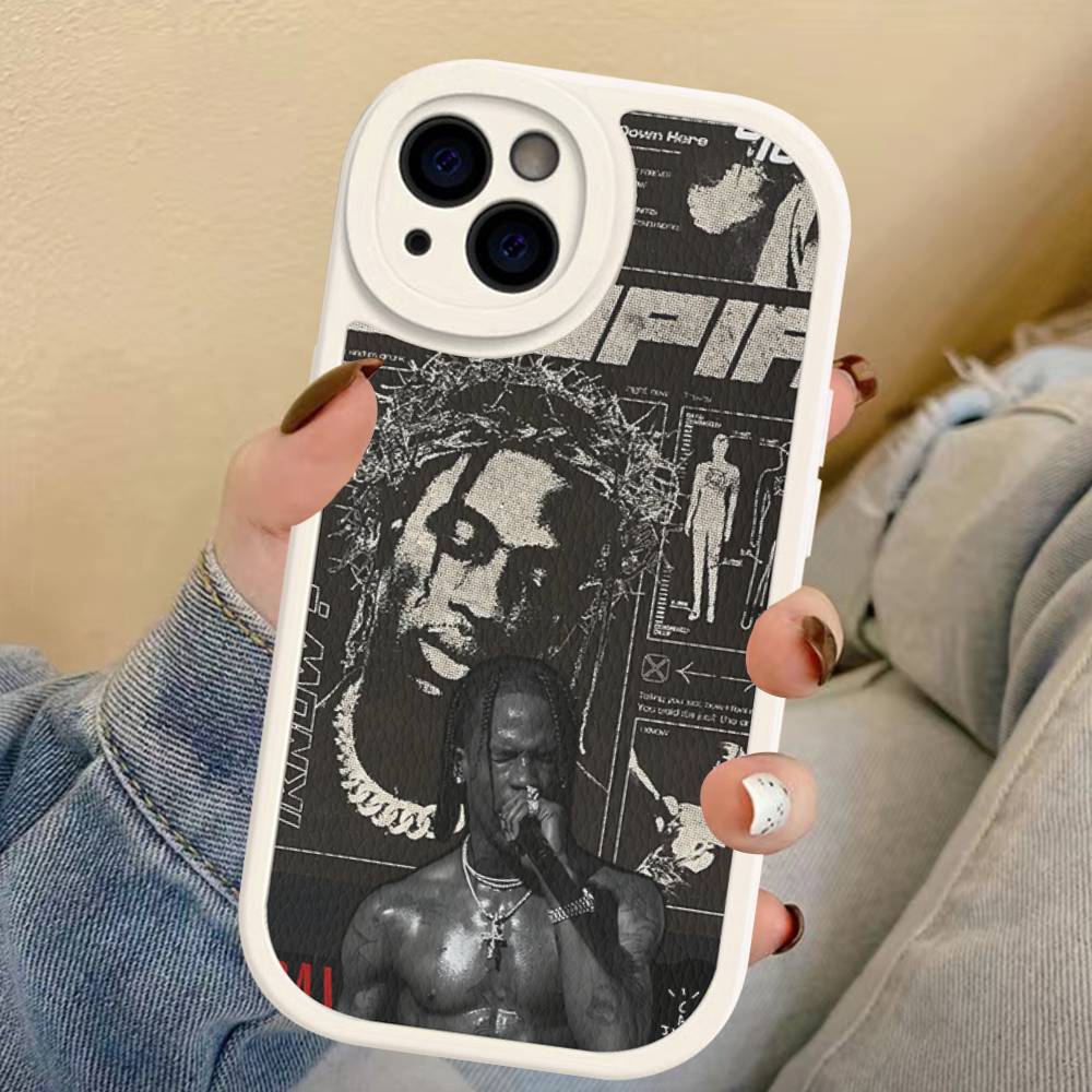 Чехол для телефона Трэвиса Скотта S-ScottS Для IPhone 16 15 14 13 12 11 Pro Max Plus 16E Мягкий кожаный чехол