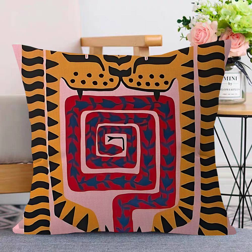 Ancient Egypt Tiger Leopard Personalized Picture Text Home Decorative Pillows Household Gifts 45x45cm