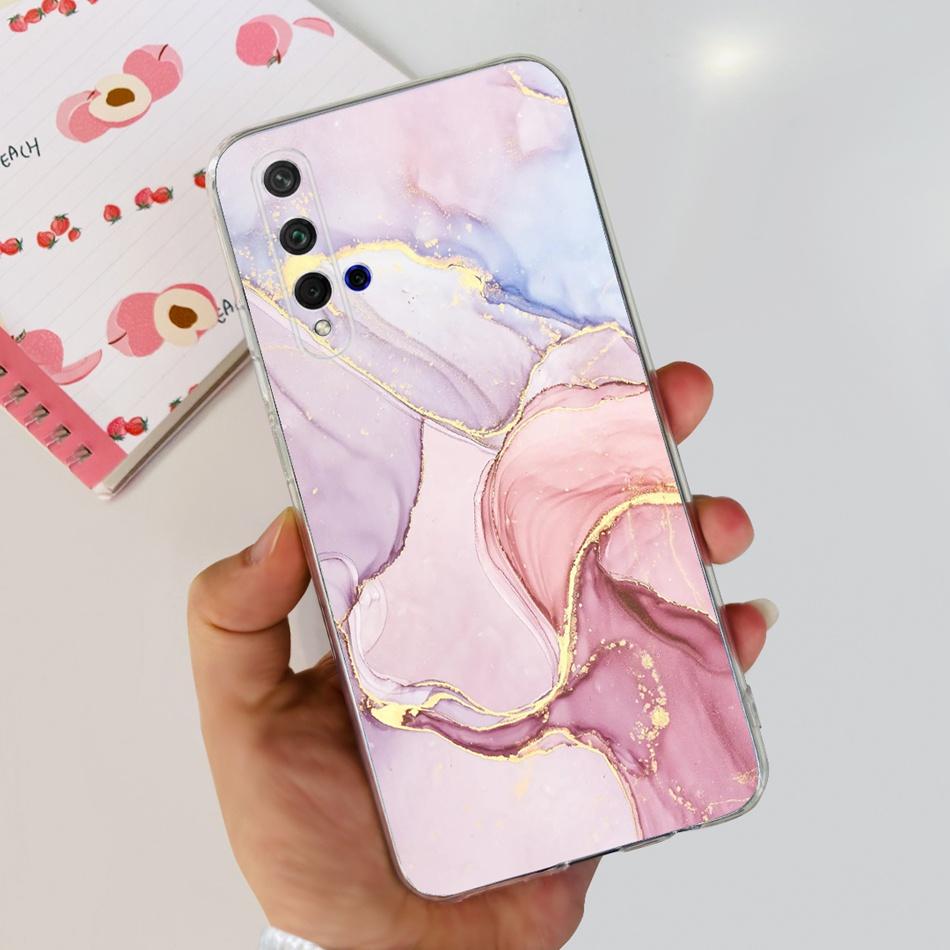 Чехол для телефона Huawei Nova 5T Nova5T YAL-L21 YAL-L61 YAL-L71 Элегантный принт Мягкий силикон Прозрачный ТПУ Тонкие чехлы