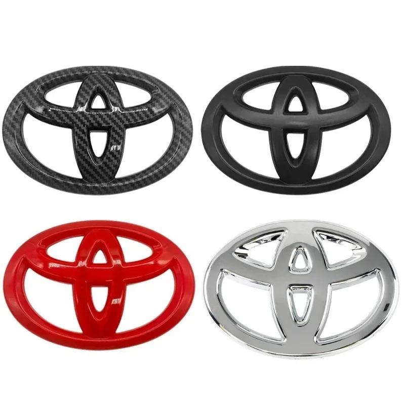 W1121PC Car Steering Wheel Decorative Sticker 6.5X4.5cm Carbon fiber Emblem For Toyota Hilux Prius Avensis Verso Corolla Camry