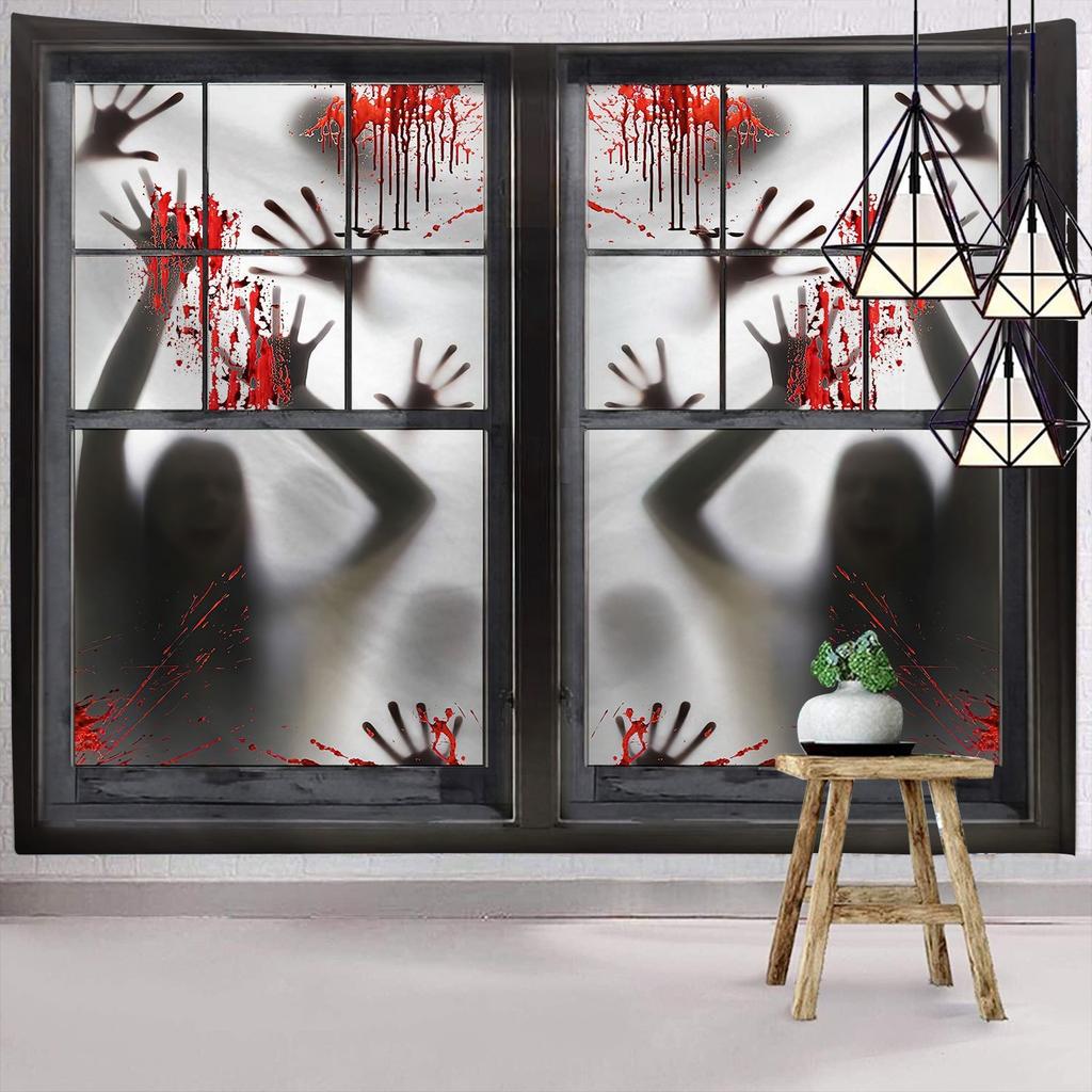 Темный гобелен ужасов Хэллоуина, на котором изображена ведьма, таинственная женщина, настенный декор, праздничный фон