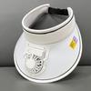 Fan Hat 3 Speed Adjustable Fan Angle Outdoor Rechargeable Small Fan Large Brim Hollow Top Hat Anti-UV Travel Hat