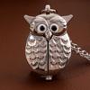 Fashion Owl Watch Case Design Silvery Quartz Pocket Watch,ideal Choice for Gifts To Women and Men