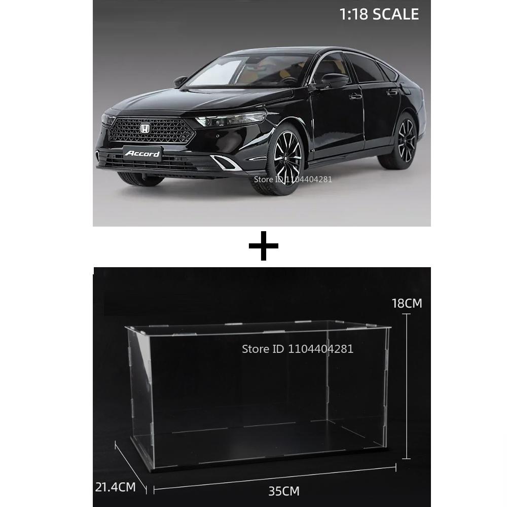 1:18 Сплавная Миниатюрная Модель Honda Accord Литая Игрушка Открывающиеся Двери Звук Свет Оттягивание Рулевое Управление Передними Колесами Классический Подарок на День Рождения