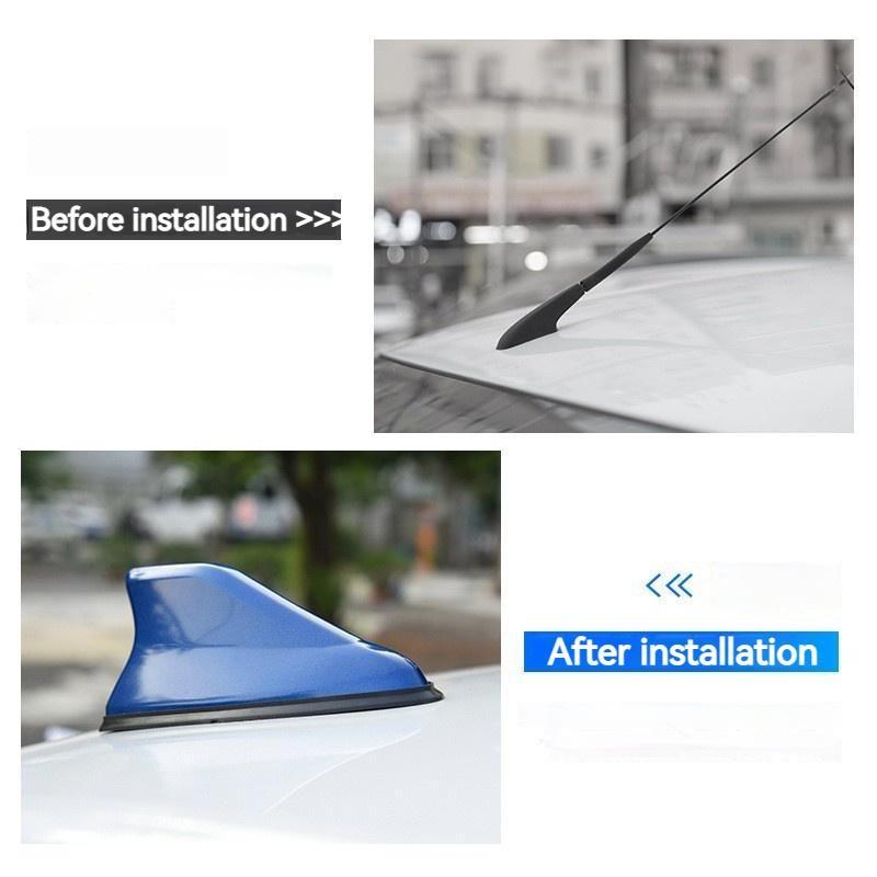 17 см Крышка антенны «Акулий плавник» для крыши автомобиля Наклейка из углеродного волокна Универсальная автомобильная радиостанция AM FM Антенна Усилитель сигнала Автомобильные аксессуары