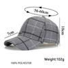 Autumn Winter Plaid Cap Men Baseball Cap Women Sun Hat Ponytail Panama Cap Visor Hats Snapback Hat