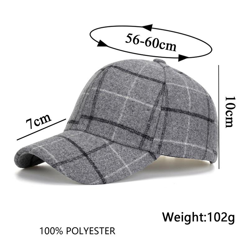 Autumn Winter Plaid Cap Men Baseball Cap Women Sun Hat Ponytail Panama Cap Visor Hats Snapback Hat