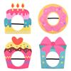 Multicolor Cake Hat Party Cap Cartoon Cake Felt Cake Decoration Mask Birthday Cake Style Photo Props Party Photo Props