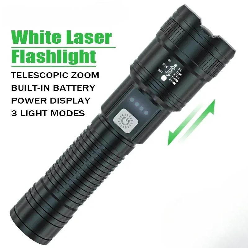 10000LM High Power Led Flashlight Rechargeable Long Range Zoom Tactical Torch Light Outdoor Emergency Camping Fishing Lantern