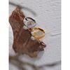 Yhpup Luxury Shiny AAA Cubic Zirconia Stainless Steel Geometric Ring High Quality Texured Jewelry Accessories for Women Gift
