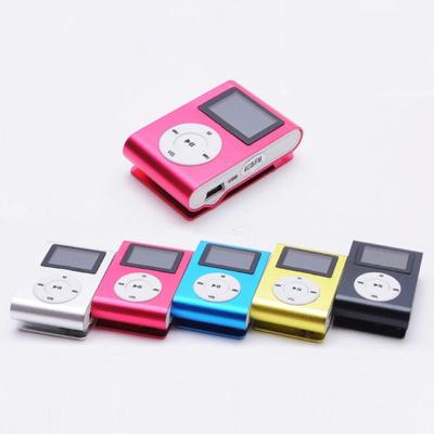 Зажимной мини-USB ЖК-экран MP3 Micro SD TF-карта Поддержка спортивного музыкального плеера