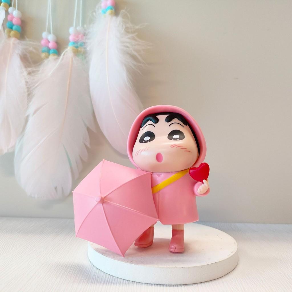 Raincoat Shinchan Anime Pvc Model Figure For Home Decor And Gift Special Characters Included