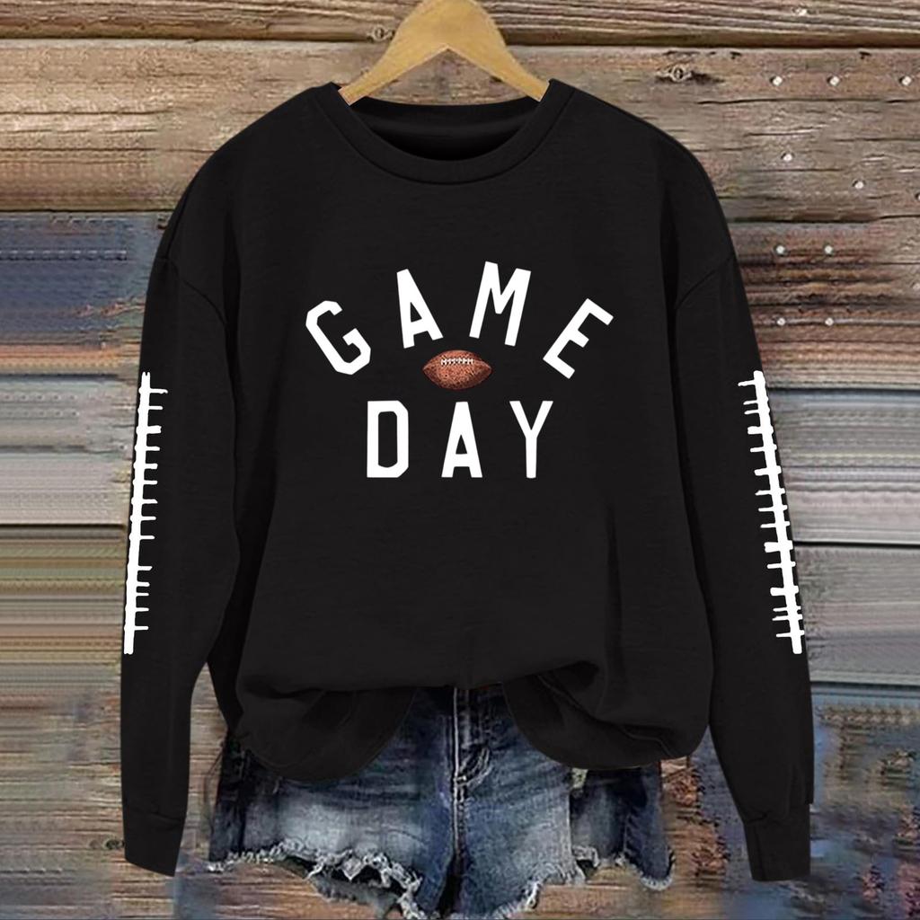 Женский модный и повседневный пуловер с длинными рукавами, принтом и круглым вырезом, спортивный топ-свитшот