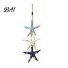 Maritime Inspired Home Accessories Lighted Wooden Fish Starfish Wall Decor, Beachy Decor with Warm LEDs, Rustic Wood Hanging Ornaments Coastal