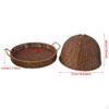 Woven Serving Tray, Fruit Basket, Platter, Food Storage Basket for Kitchen Outdoor Indoor