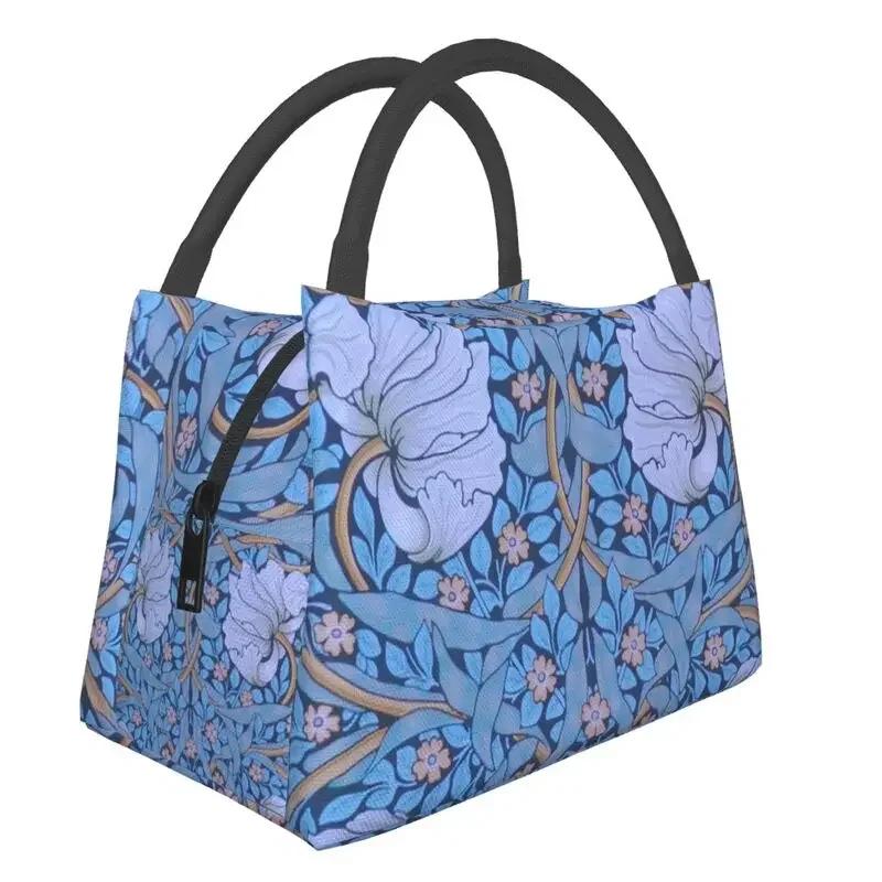 William Morris Изолированная сумка для ланча для женщин Портативная сумка-холодильник Snakeshead Термобокс для ланча Пляжная походная дорожная сумка через плечо