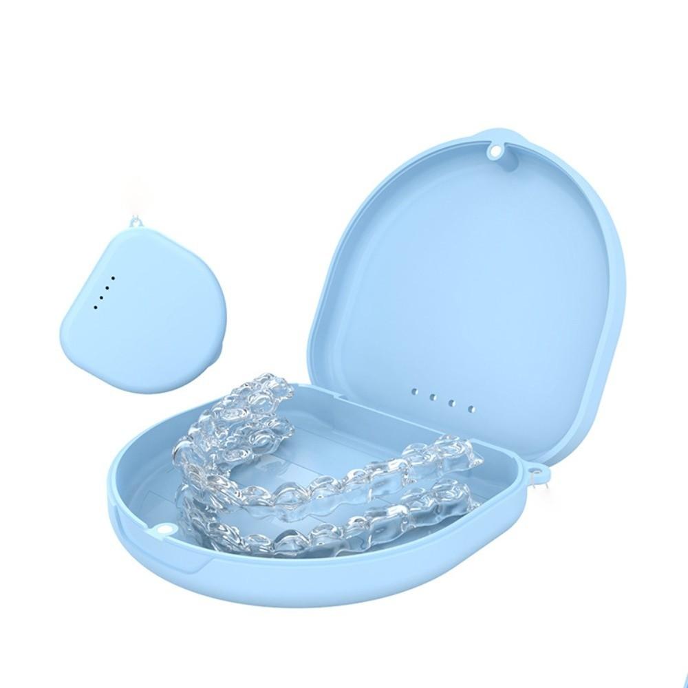 Portable Dental Retainer Case Vent Holes Teeth Retainer Container for Orthodontic Use
