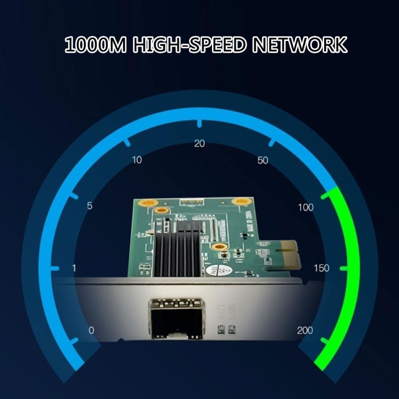 EP9660 PCIE X1 Gigabit Fiber Optical Networking Card WGI210AS Single Port And Low Profile Bracket For Industrial