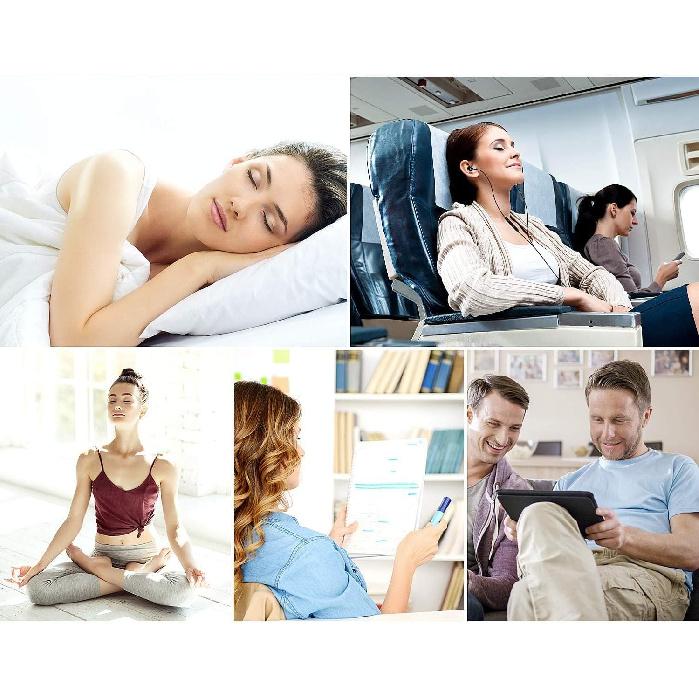 AGPTEK Sleep Earbuds, in-Ear Earphones for Sleeping with 3 Sizes Ultra-Light Soft Silicone, Noise Isolating Headphone Perfect for Sleeping, Insomnia,