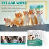 50Pcs Pet Ear Cleaning Pads Gentle Effective Earwax Removal Improve Hearing Grooming Ear Cleaning Wipes Finger Cover
