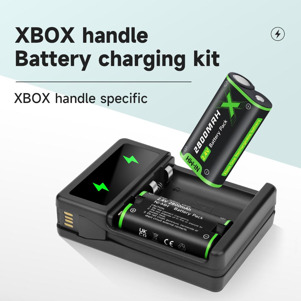 Аккумулятор Xbox One 2800 мАч для беспроводного геймпада Xbox One/Xbox One S/Xbox One X/Xbox One Elite/Xbox Series S/X Перезаряжаемый аккумулятор и зарядное устройство