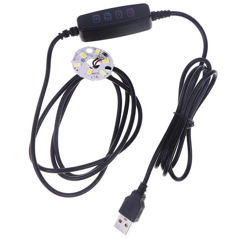 1 шт. USB-разъем Dc5V светодиодные лампы онлайн-переключатель регулятор яркости с кабелем 2 метра 1 Вт 3 Вт 6 Вт 10 Вт световая плата