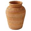 Boho Rattan Vase Plant Dried Flower Container Manual Basket Wedding Ceremony Decorations