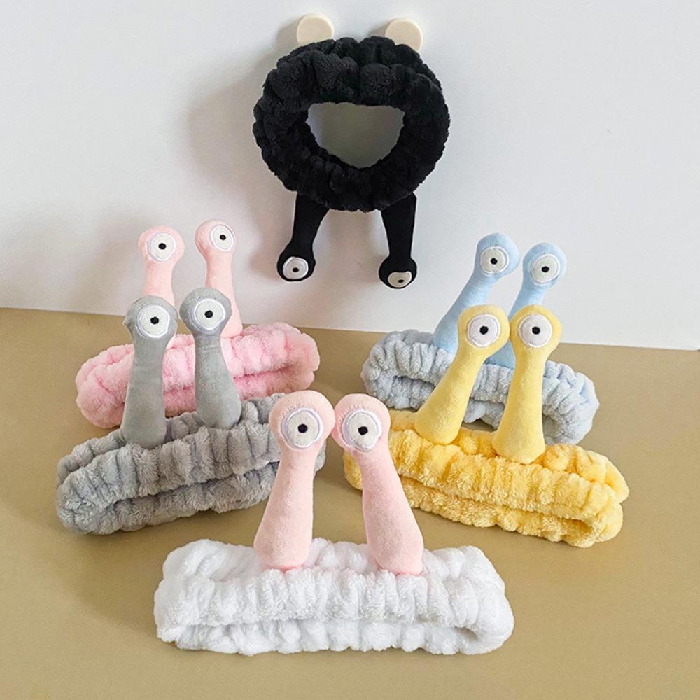 Пушистая улитка повязка на голову мультяшный обруч для волос милый плюшевый ободок для волос макияж