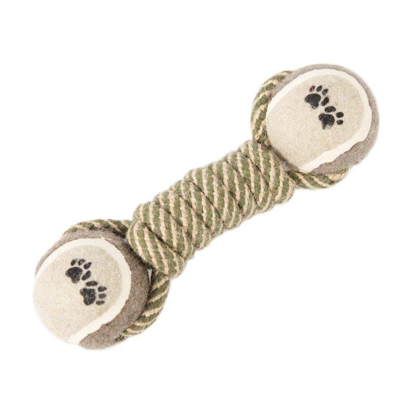 Pet Supplies Dog Toys Fun To Relieve Boredom Cotton Rope Ball Tennis Dumbbell Teething Rope Scratch-resistant and Bite-resistant Knot
