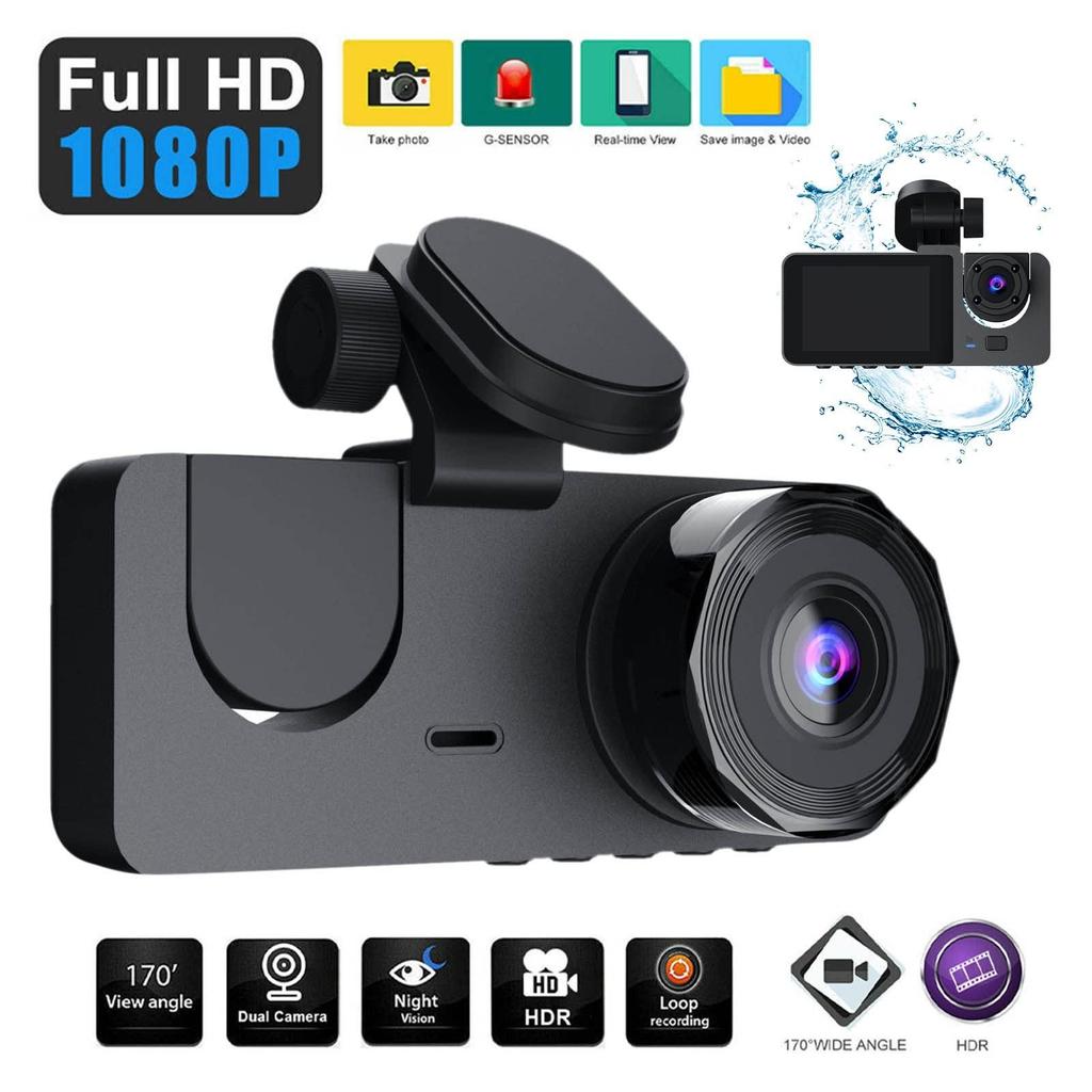 Three-Lens Dash Camera For Cars High Definition Video Parking Monitoring With Night Vision CAR DVR 1080P Car Camera