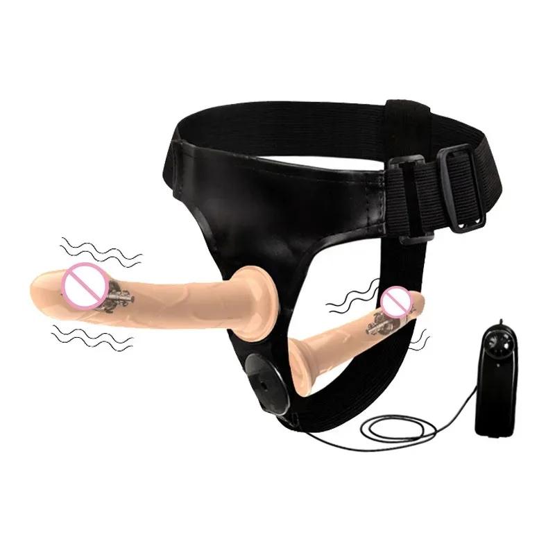 RTET Double Penis Pants Realistic Dildo Vibrator Big Dick G Spot Stimulator Vagina Massager Adult Sex Toys for Woman Lesbian 18