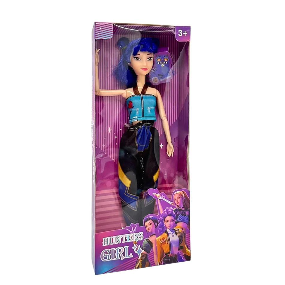 3 шт. 30 см Аниме K-Pop Группа Девушек Охотники на Демонов РУМИ МИРА ЗОИ Виниловая Кукла Фигурка Фигурка Экшн ПВХ Модели Игрушка Украшения Подарок