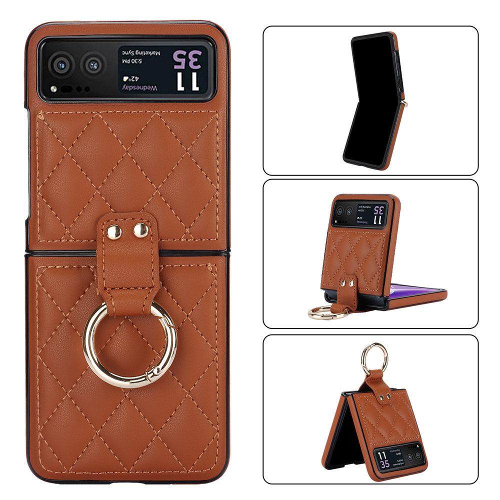 Модный кожаный чехол-кольцо с леопардовым принтом для Motorola MOTO Razr 40 Ultra Razr40 Тонкий чехол Fundas