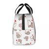 Lunch Bags for Men Women Mochi Peach Cat Peach And Goma Insulated Cooler Bags Waterproof Picnic School Tote Food Storage Bags