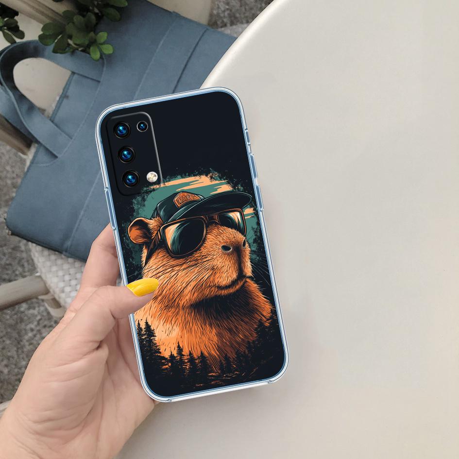 LO19 Cartoon  Capybara Case for Motorola E13 E15 E20 E22 E22I E22S E30 E32 E40 E7 E7I G Plus Power Play Stylus G22 G14