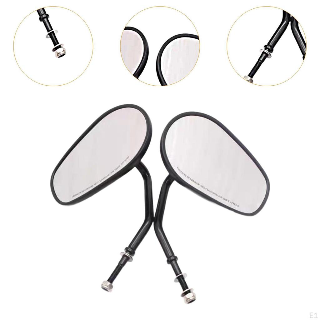 2 шт. Зеркала заднего вида для мотоцикла Высокопроизводительные детали Прочные Практичные Профессиональные