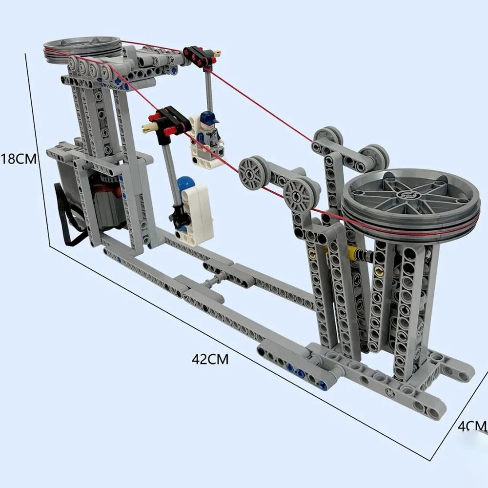 Electric Roller Coaster Building Block Bricks Moc Cable Car Assembly Model Puzzle Toys Figure Toy For Children And Adults