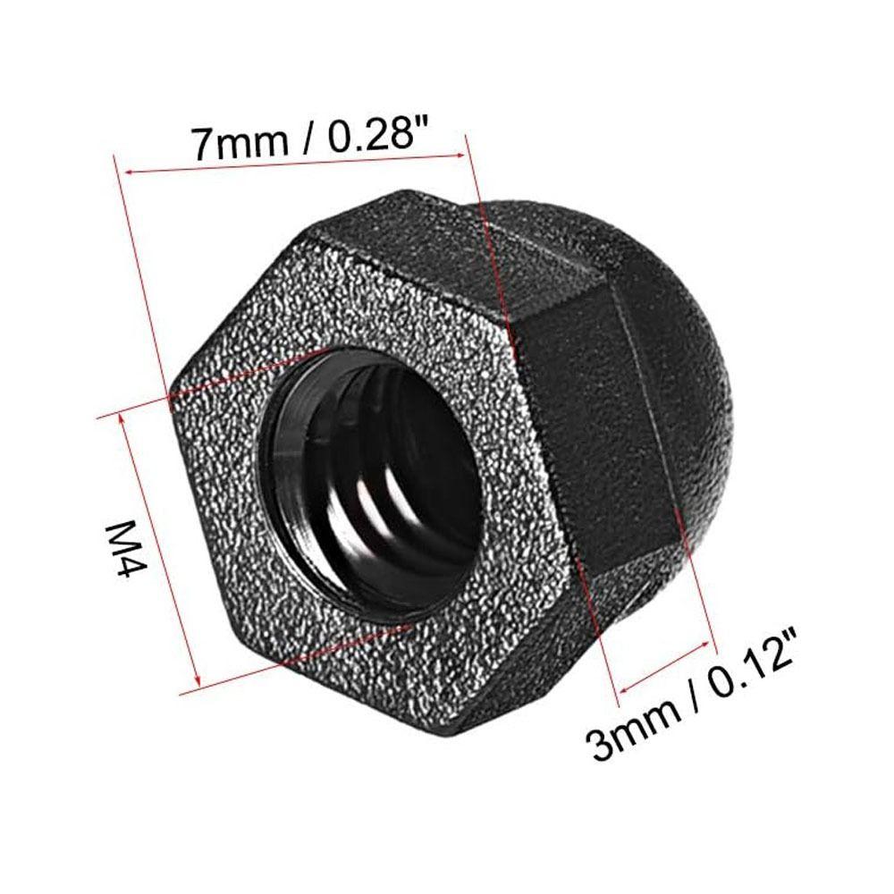 20 шт. нейлоновая шестигранная декоративная гайка M4 с шестигранной головкой портативный инструмент с винтовой крышкой