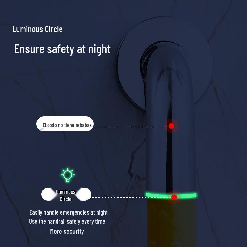 Поручень из нержавеющей стали для безопасности в ванной - Идеально для инвалидов и пожилых людей