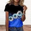 Women'S T-Shirt 3d Floral Print Tee Large Size Tops Woman Clothing Everyday Female Top Women Short Sleeve T Shirt