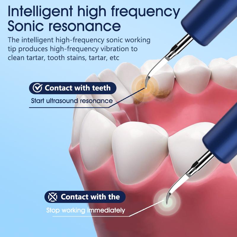 Ultrasonic Tarter Remover for Teeth Dental Scaler Teeth Cleaner 3 Cleaning Modes High Frequency Vibration Teeth Cleaning Tool